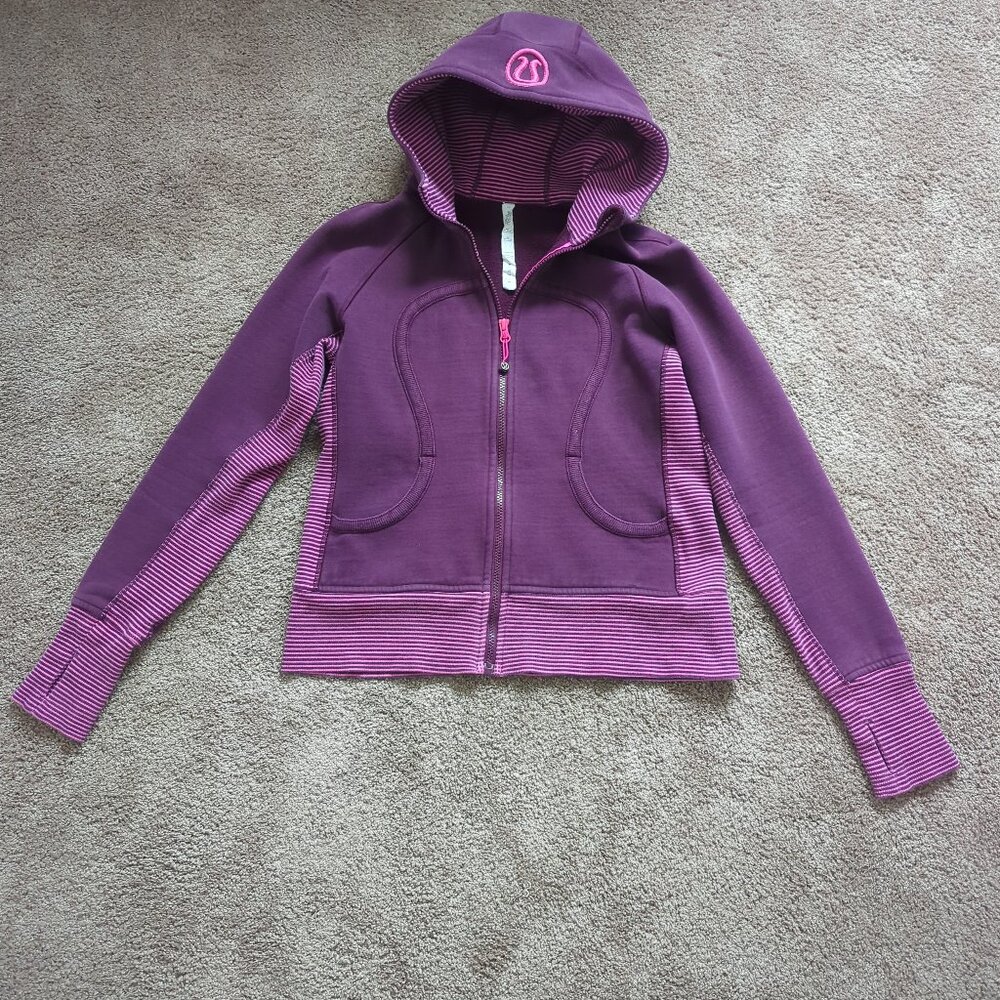 LULULEMON Scuba Full Zip Lined Hood Hoodie SIZE 10 (Medium)